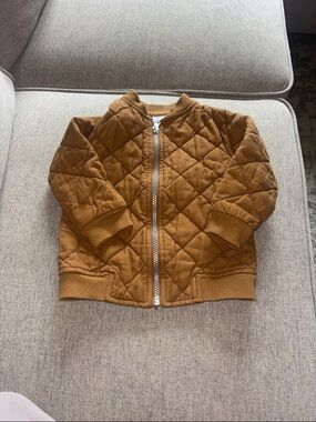 wonder nation Quilted Brown Bomber Jacket